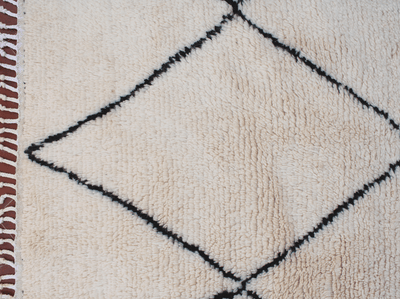 Standard carpet Beni ourain white 240x150 cm