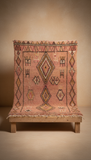 Boujad Pink Geometric Vintage Wool Rug